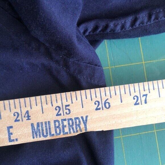 MONTANA STATE MSU BOBCATS 2XL Blue Long Sleeve Button Front Men's Shirt - Picture 7 of 8